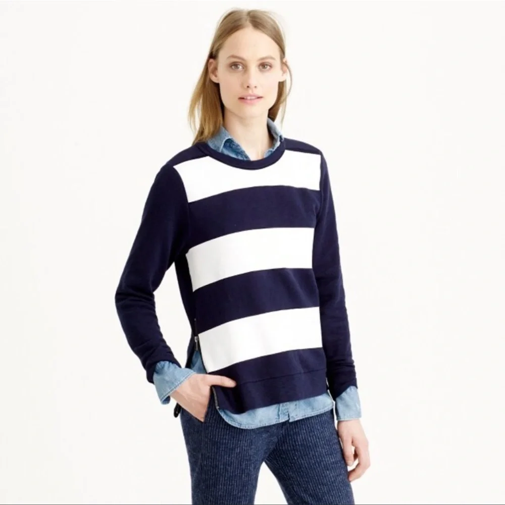 J. Crew Painted Stripe Sweatshirt